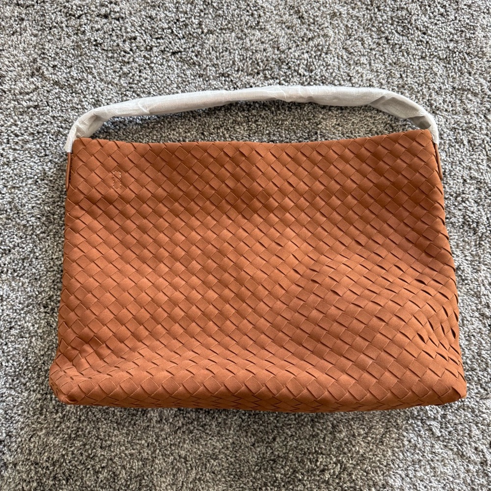 Elegant Tan Woven Women's Bag